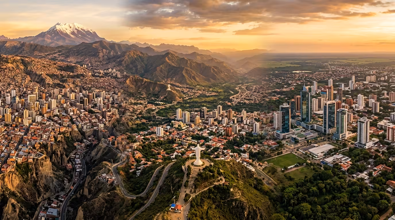 Ciudades Sugar de Bolivia - Santa Cruz, La Paz y Cochabamba