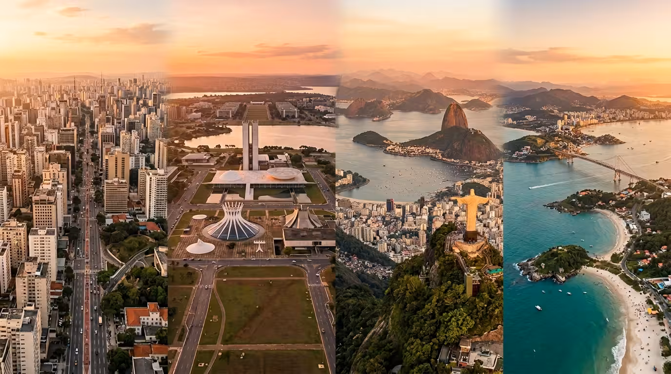 Ciudades Sugar de Brasil - São Paulo, Río de Janeiro, Brasilia y Florianópolis