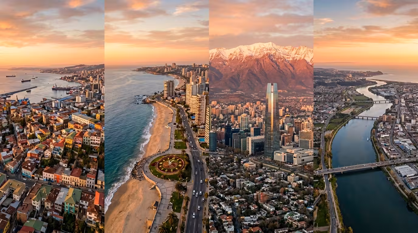 Ciudades Sugar de Chile - Santiago, Viña del Mar, Valparaíso y Concepción