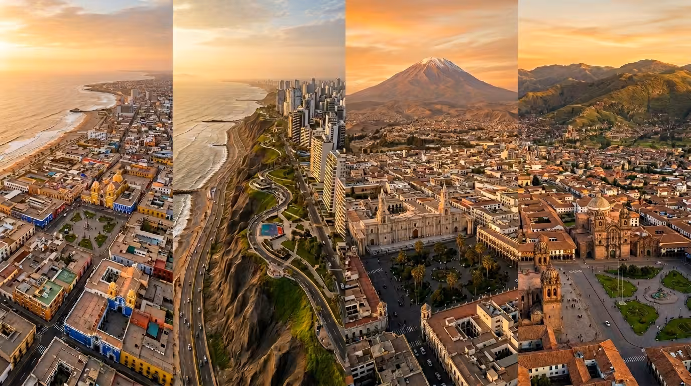 Ciudades Sugar de Perú - Lima, Arequipa, Trujillo y Cusco