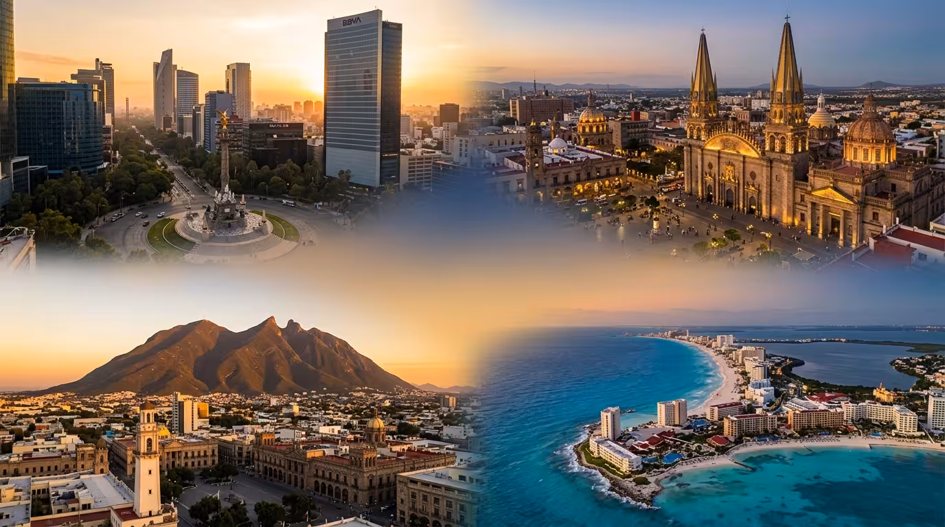 Ciudades Sugar de México - CDMX, Guadalajara, Monterrey y Cancún